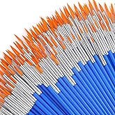 anezus 100Pcs Paint Brushes Bulk Small, for Kids Fine Set Detail Classroom Model Canvas Face Nail Art Acrylic Watercolor Craf