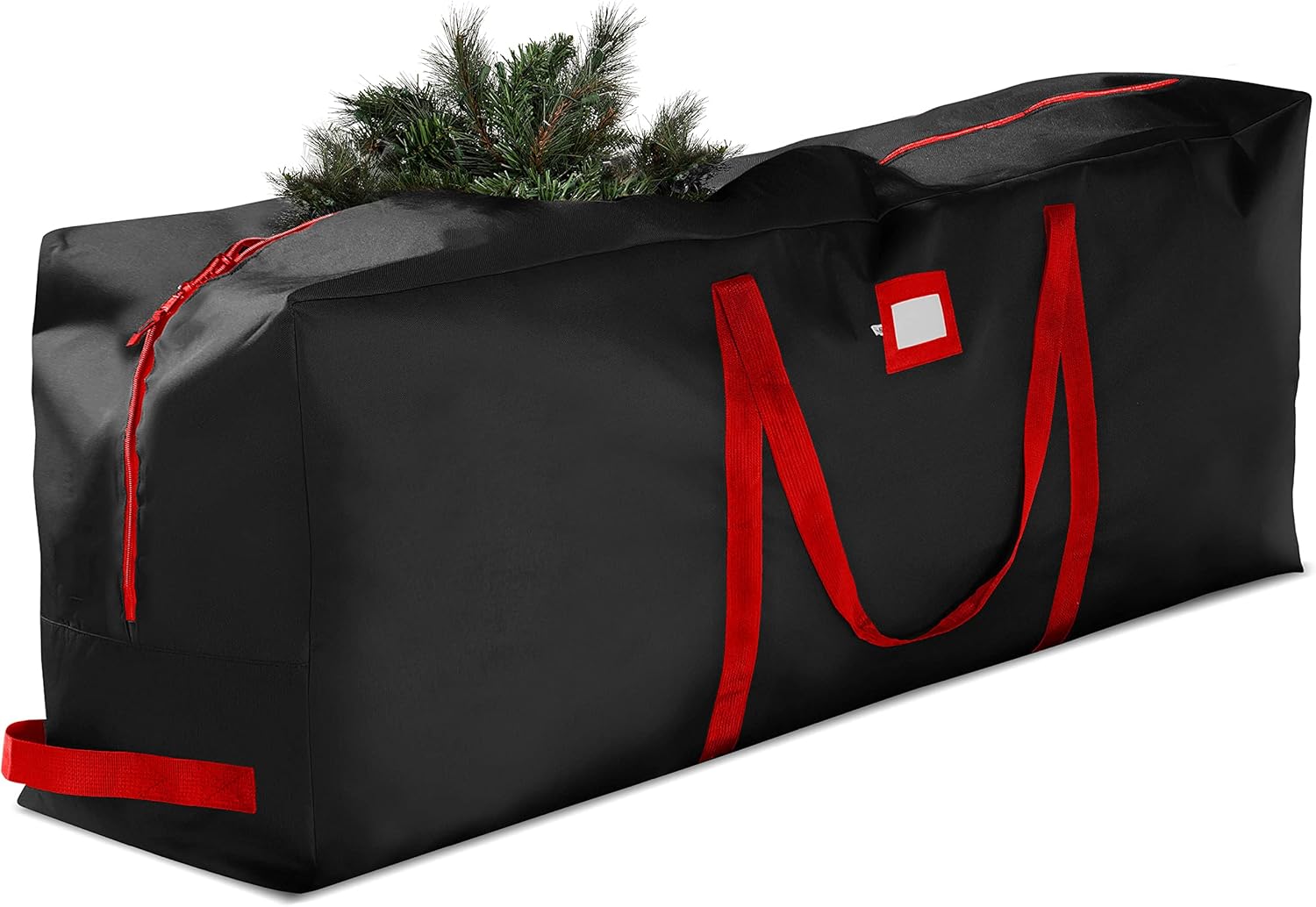 Holiday Décor Storage - Zober Christmas Tree Storage Bag - Fits 9 Ft Artificial Trees - Waterproof Christmas Tree Bag - Strong, Durable Handles - Labeling Card Slot - Black