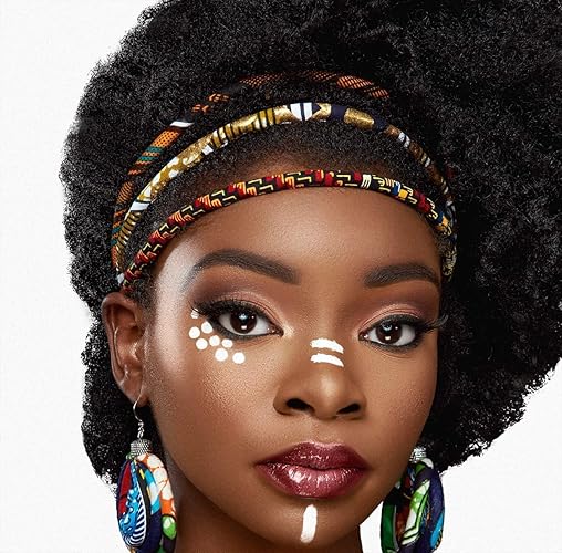 African Headband Metallic Kente 3 Strand Headband