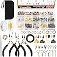 Tanstic 1469Pcs Jewelry Making Kit - Supplies, Tools, Pliers, Wires, Findings & Storage Bag for Repair & Beading