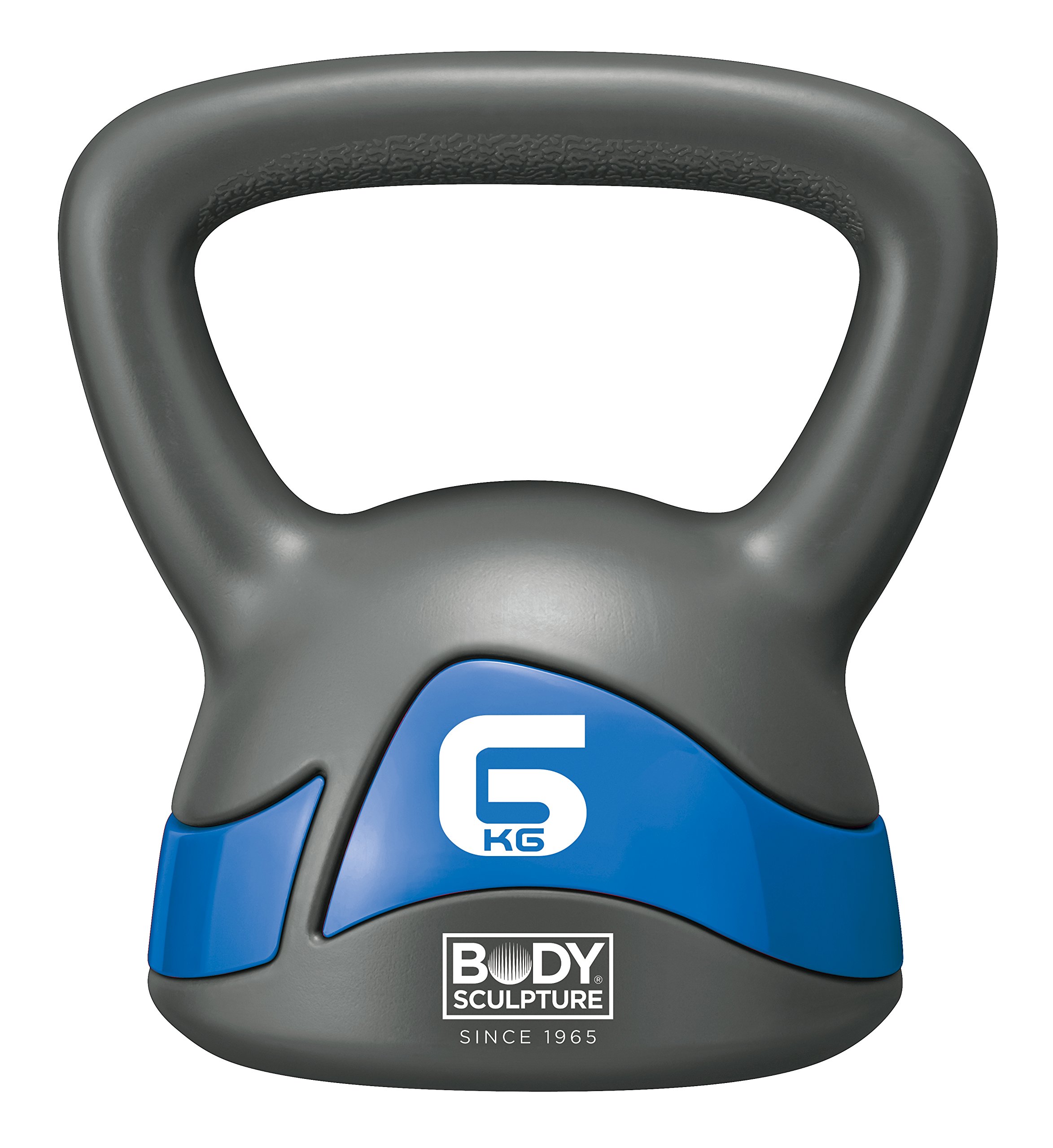 Body Sculpture BSCK06 6 KG carta Football Kettlebells, Grey/Blue
