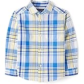 The Children's Place Boys and Toddler Poplin Long Sleeve Button Down Shirt