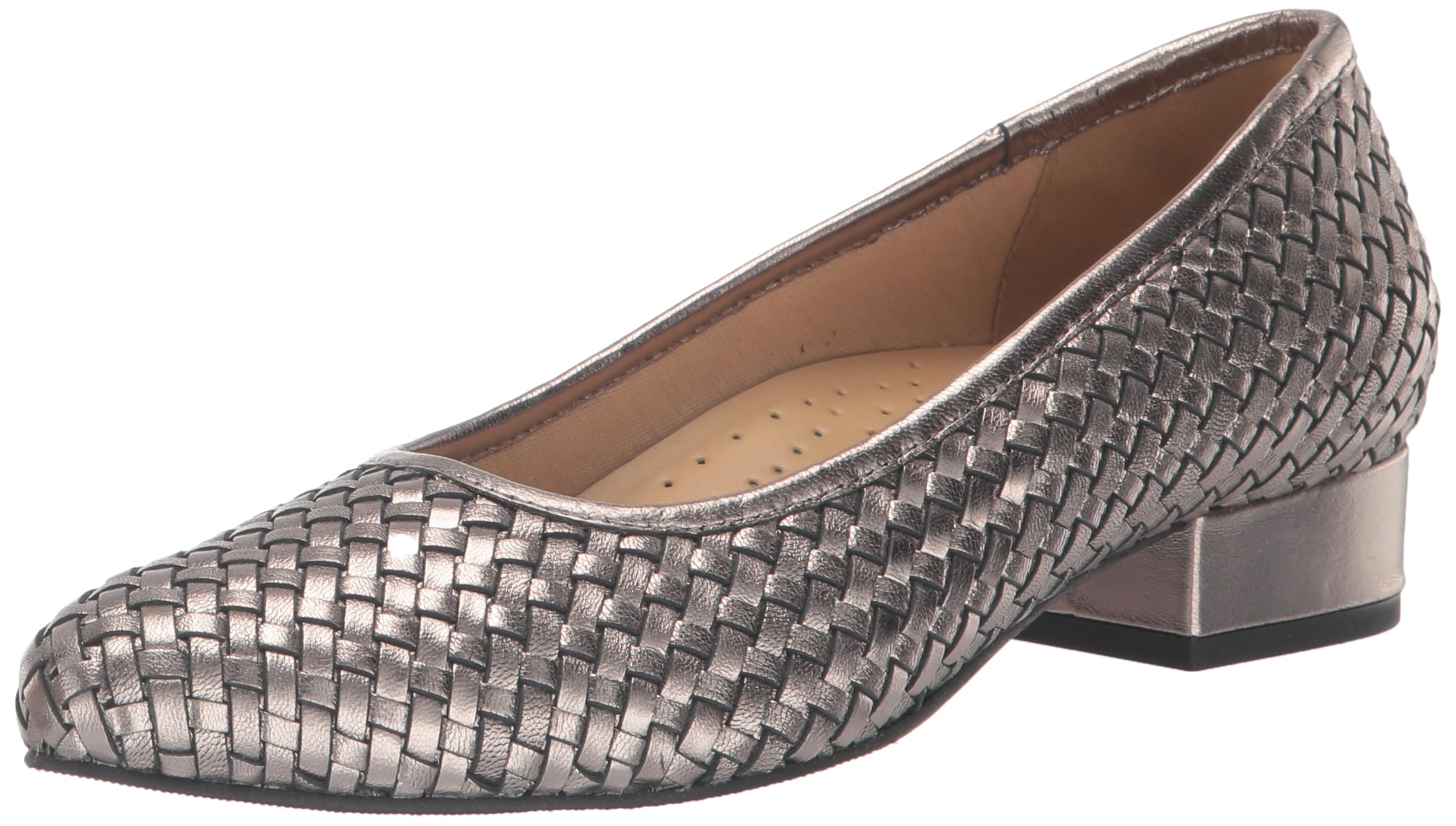 Trotters Women’s Loafer/Slipon Pump, Pewter, 7.5 Narrow