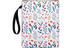 DSIUE Book Sleeve Book Protector Book Lovers Gifts Book Covers for Paperbacks with Zipper,11.4 X 9 Inch