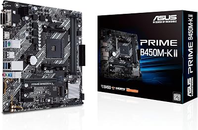 ASUS PRIME B450M-K II ATX Motherboard M.2 SATA 6Gb/s DDR4 USB 3.2 Gen 1