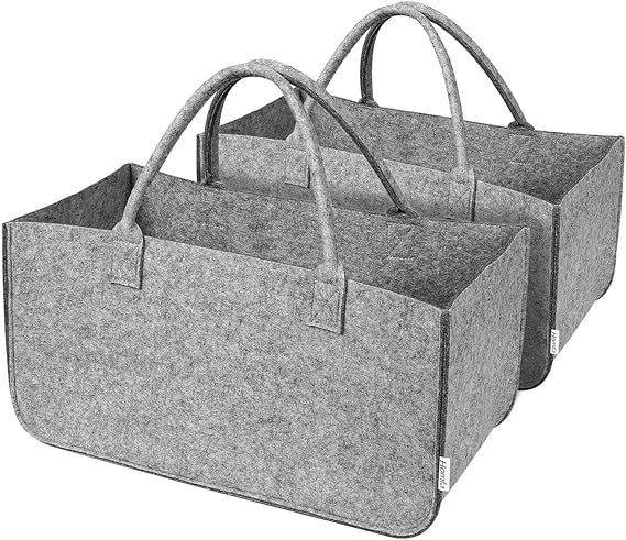 Küchenks 2 uds, Cesta para leña, Bolsa de Fieltro para Almacenamiento