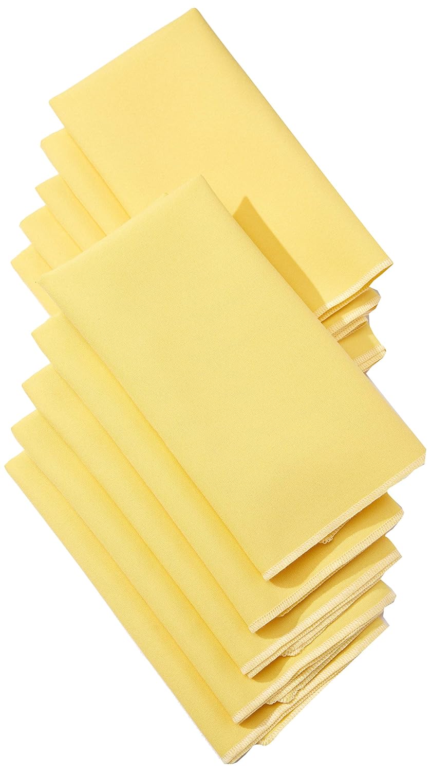 Best yellow fabric kitchen table napkins with rings