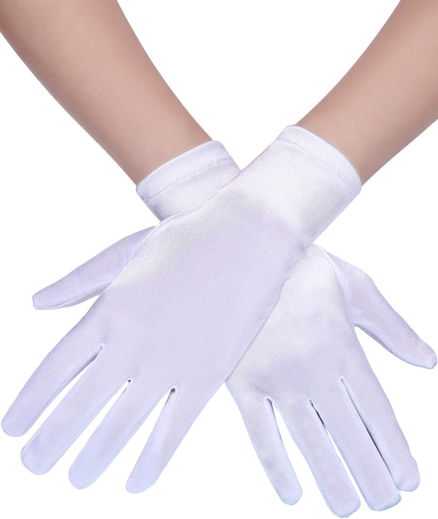 EBOOTOpera Gloves 1920s Glove Classic Satin Elbow Length Gloves for Women, Adult Size