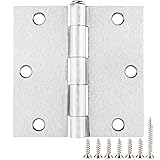 18 Pack Door Hinges Brushed Nickel 3.5 Inch Door