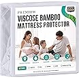 Utopia Bedding Premium Waterproof Mattress Protector Twin Size, Viscose Made from Bamboo Mattress Cover, Breathable, Fitted Style with Stretchable Pockets (White)