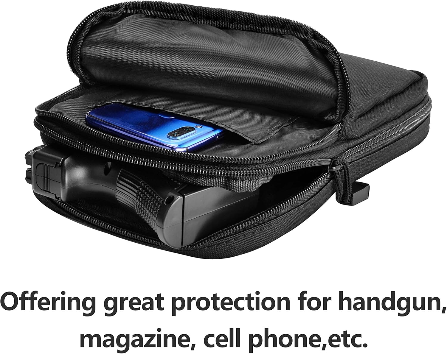Ideagle Gun Bag for Handguns, Concealed Carry Pistol Holster, Handgun Case Waist Bag with Belt Loops: Sports & Outdoors