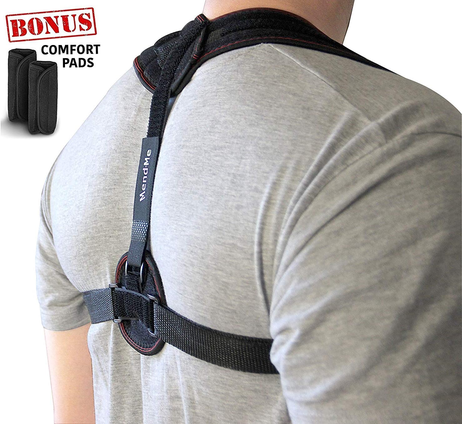 Back Posture Corrector Brace for Women & Men - Support, Adjustable Straps, Comfortable Neoprene Improves Bad Posture - Upper Back/Shoulder Pain Relief, Best Figure 8 Clavicle Brace for Perfect Posture