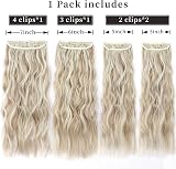 AliLeader 4 Pcs Clip In Curly Hair Extensions 20 in Dark Blonde Mixed Bleach view 2