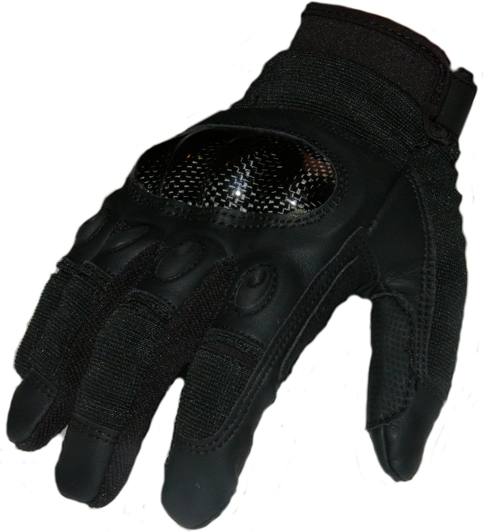 Crownover Tactical Vanguard Gloves, Carbon Fiber Knuckle Protection PU Leather Adjustable Full-Finger Military Shooting Outdoor Cycling Hunting Riding Airsoft Gloves
