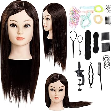 Xnicx 75 Cheveux Brun Long Naturel Tete A Coiffer Coiffure Femme Mannequin Tete D Apprentissage Cheveux Naturels Tete D Exercice Tete D Apprentissage Student Tete Malleable D Apprentissage Tracy 22 Cheveux Naturels Titulaire Amazon Fr Beaute Et