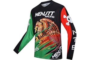 MENUTT Racing Men's Long Sleeve Off-Road Mexico Jersey Mountain Bike MTB Jersey Downhill&Motocross Shirts
