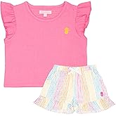 Tommy Bahama Girls 2-Piece Set - Tank Top & Shorts - Casual Summer Outfit for Kids