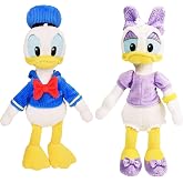 Disney Junior Donald and Daisy Duck Beanbag Plushie 2-Pack, Stuffed Animals, Kids Toys for Ages 2 Up by Just Play