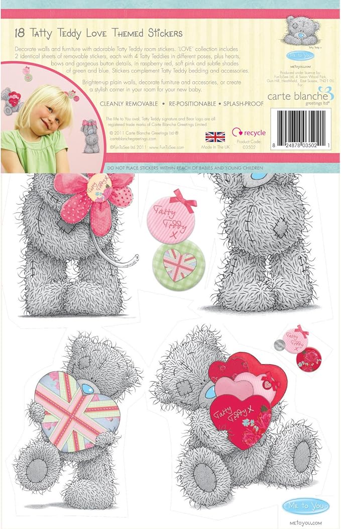 Funtosee Tatty Teddy Tea Party Room Stickers Amazon Co Uk