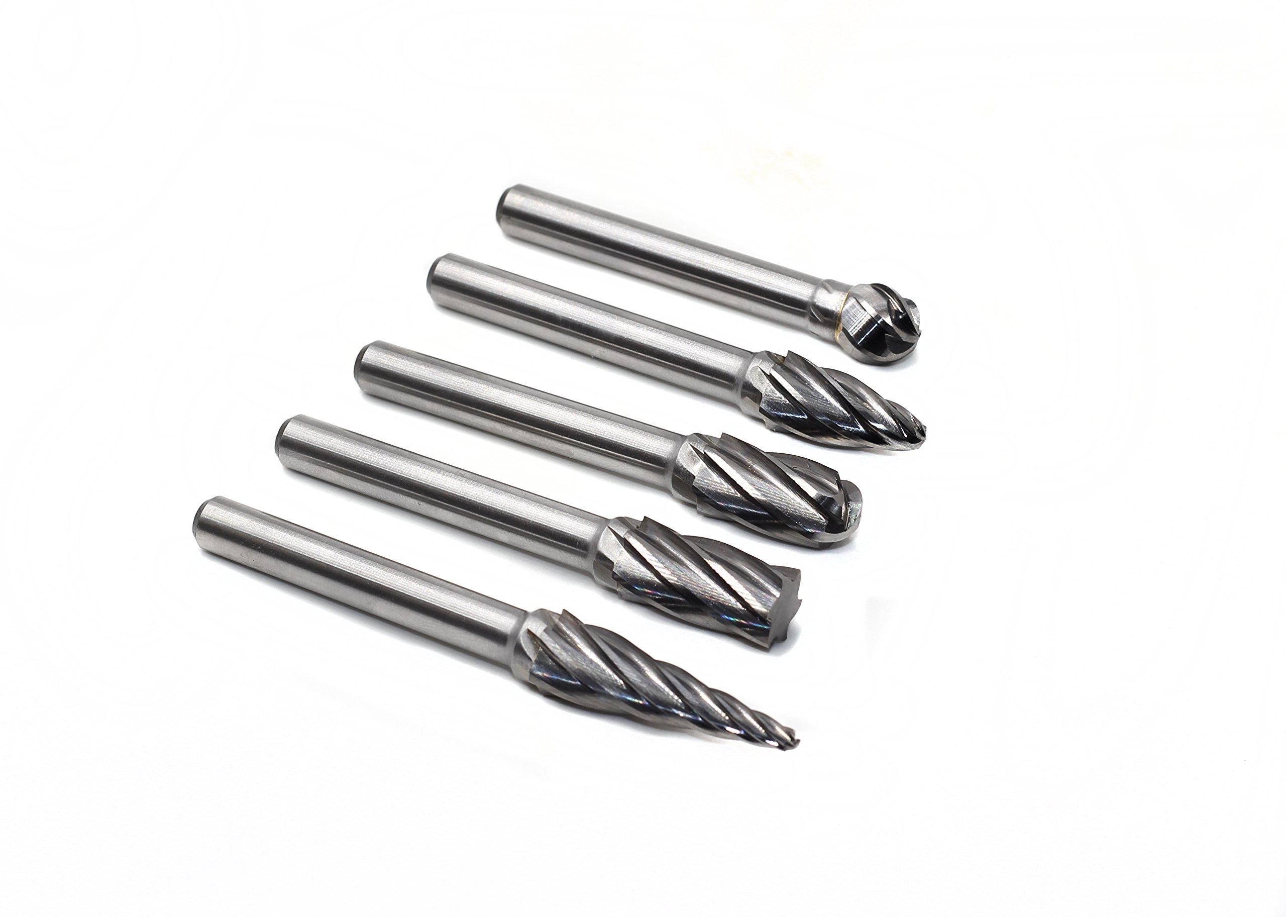 YUFUTOL Carbide Burrs for Aluminum 5pcs Aluma Cut Carbide Rotary Burr