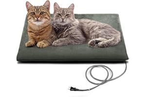 PETNF Outdoor Pet Heating Pad for Cats, Cat Heating Pad Outdoor Waterproof, Heated Cat Pets Bed Electric Safe Cat Warming Pad