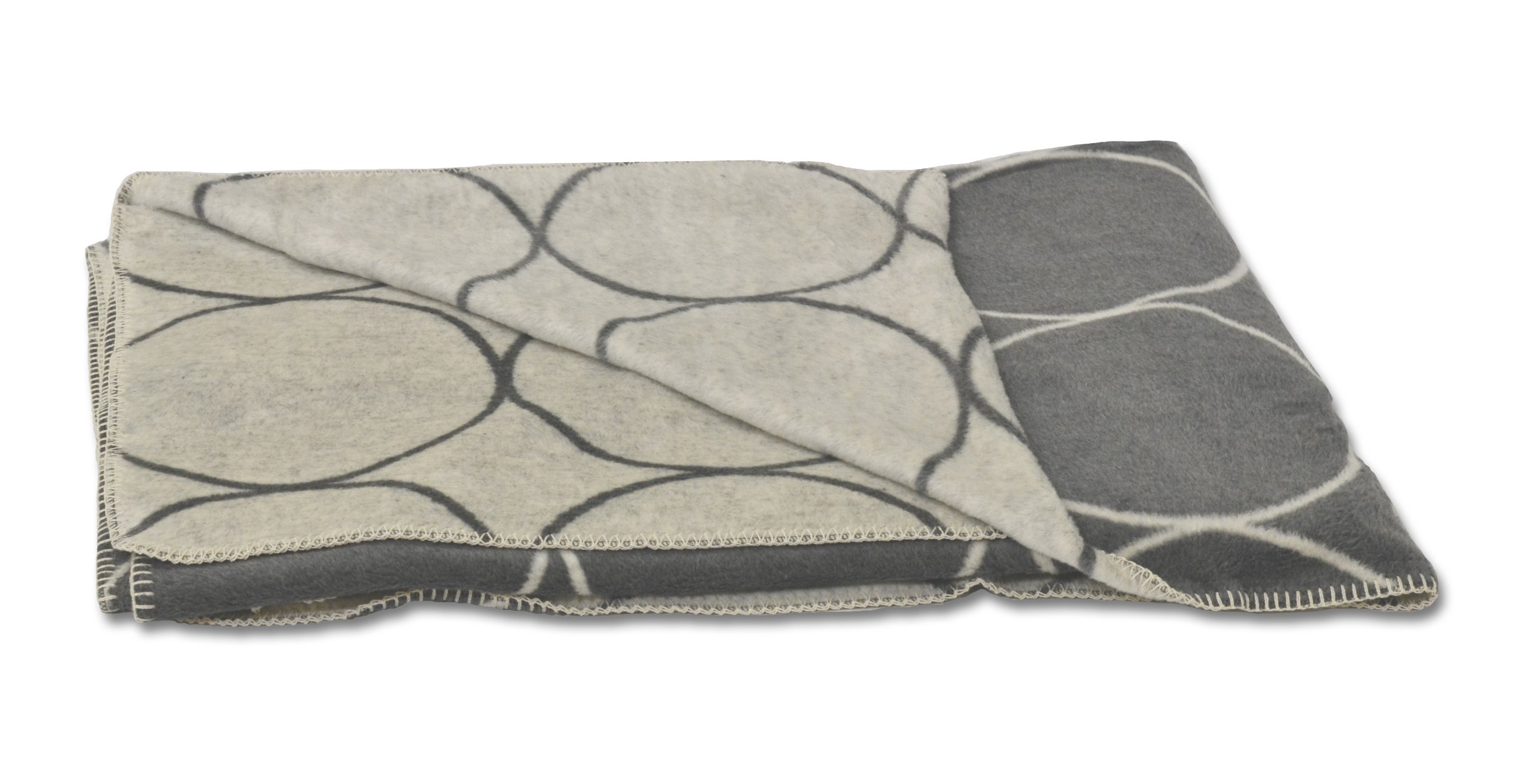 David Fussenegger Bamboo Blanket, Circles, felt, 150 x 200 cm