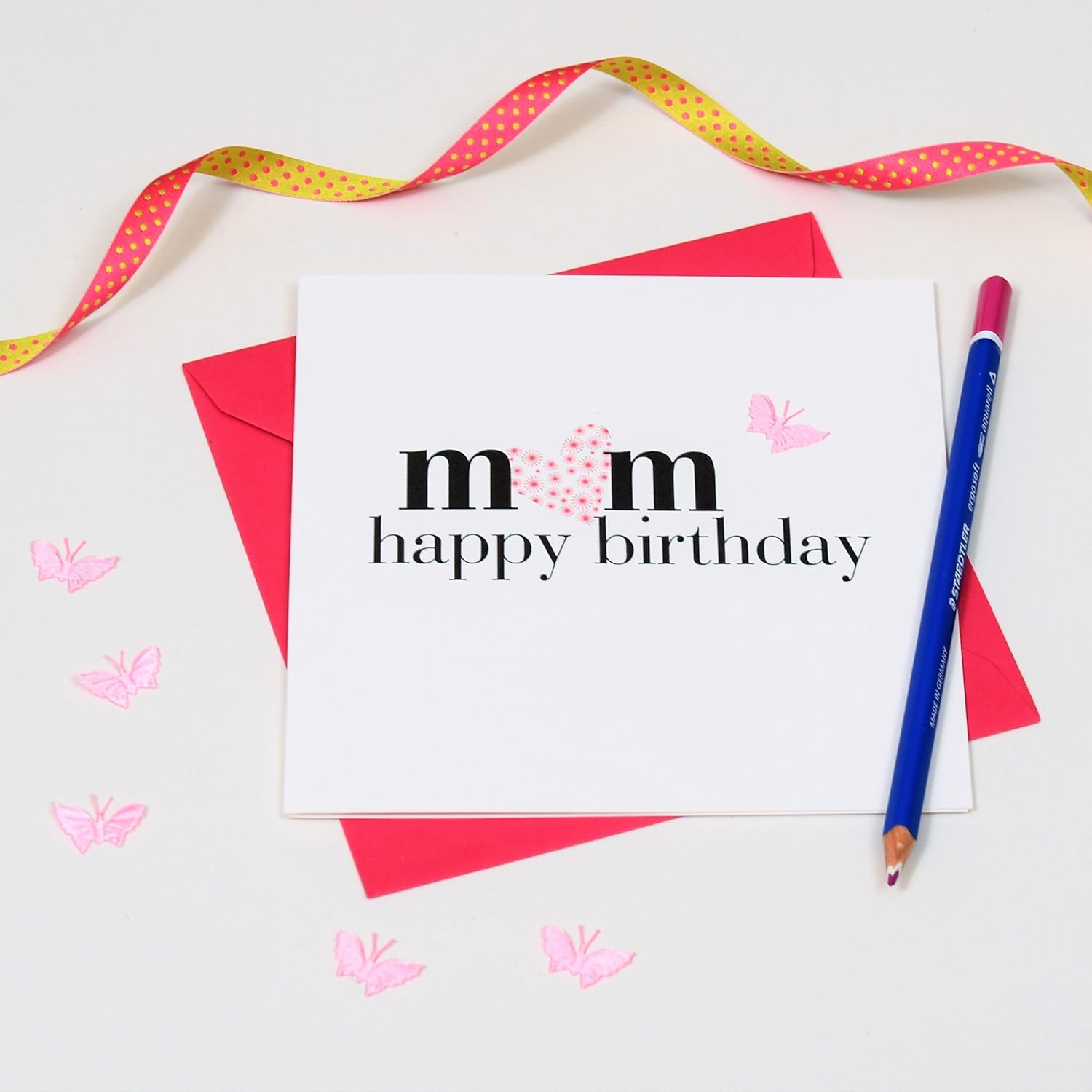 Claire Giles Greeting Cards, Happy Birthday Card, Heart and Flowers Design Birthday Greeting Card - Image 3