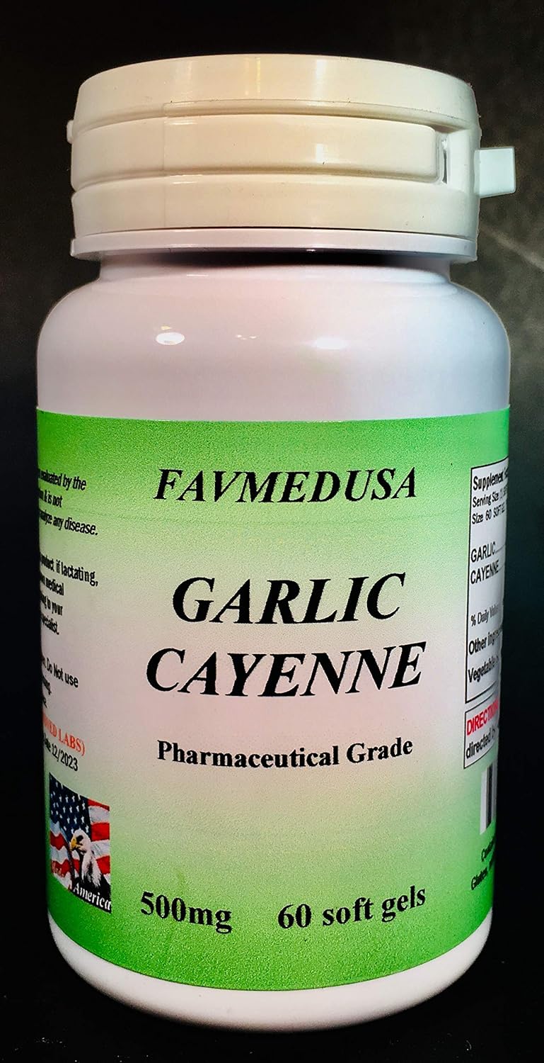 Garlic Cayenne, Made in USA 60 softgels Health