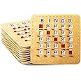 GSE Games & Sports Expert 5Ply Stitched Shutter Bingo Cards, Finger-Tip Shutter Slide Bingo Cards, Easy-Read Large Print Bingo Cardboard with Sliding Windows (10-Pack)