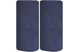 BBOLIVE 6' Inch Wrist Sweatband in 26 Different Neon Colors - Athletic Cotton Terry Cloth - Great for All Outdoor Activity(1 Pair)