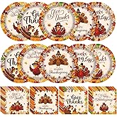 UROINEPA 100PCS Thanksgiving Party Decorations, Fall Party Supplies includes Thanksgiving Plates and Napkins Turkey Plates Napkins for Fall Festival Decorations Autumn Party Supplies