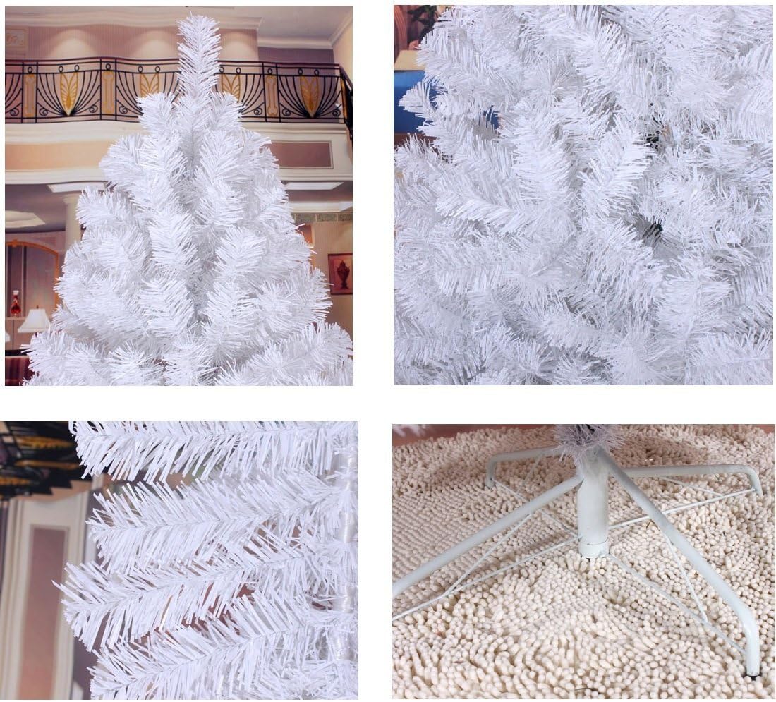 Albero Di Natale Alluncinetto Semplicissimo.Mctech 120cm Pvc Festive Artificial Christmas Tree Albero Di Natale Bianco Decorazione Albero Con Supporto 120cm Amazon It Casa E Cucina