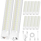 Super Bright 50W Led Shop Lights 4FT 10-Pack 5000K 7500LM For Garage Shop | 48inch Shop Light Linkable| 4' Led Ceiling Garage Lighting Light Fixtures For Garage Shop Workshop Warehouse Barn Lighting