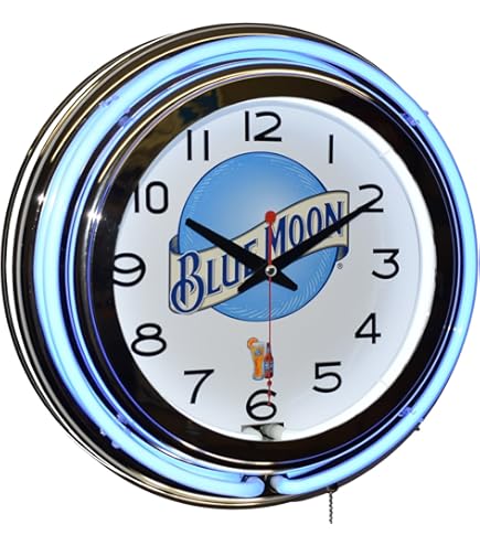 Amazon.com: Mobilgas Blue Double Neon Advertising Clock Man Cave