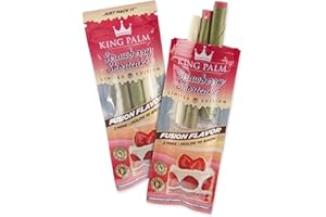 King Palm Mini Size Cones - 2 Rolls per Pack, 2 Packs - Pre Rolled Cones - Natural Cones - Corn Husk Filter - Preroll Cones -