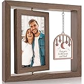 Valentine’s Day Gift - I Love You to the Moon and Back Picture Frame - Anniversary Wedding Birthday Christmas Gifts for Wife, Husband, Girlfriend, Him, Her, Couples Rotating 4x6 Picture Frame