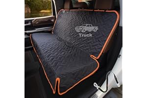 iBuddy Back Seat Cover for Truck, Easy-Install Dog Bench Seat Cover for Trucks Ford F150 F250/Chevrolet Silverado/Ram/GMC Sierra Keep Car Seats Clean & No Scratches Odor Free Pet Pickup Seat Protector