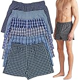 ToBeInStyle Men's Classic Multicolor Boxer Briefs in 3 or 6 Pack