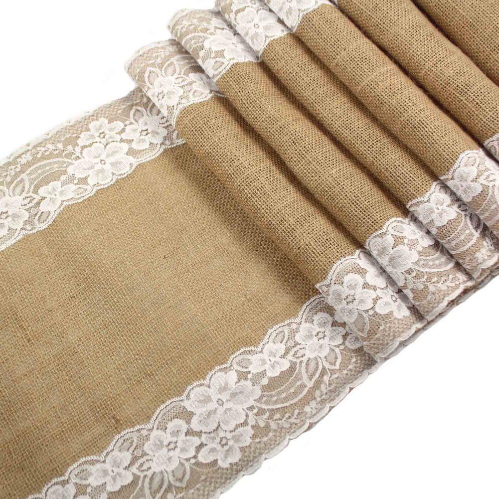 Best roll of burlap table runner with lace