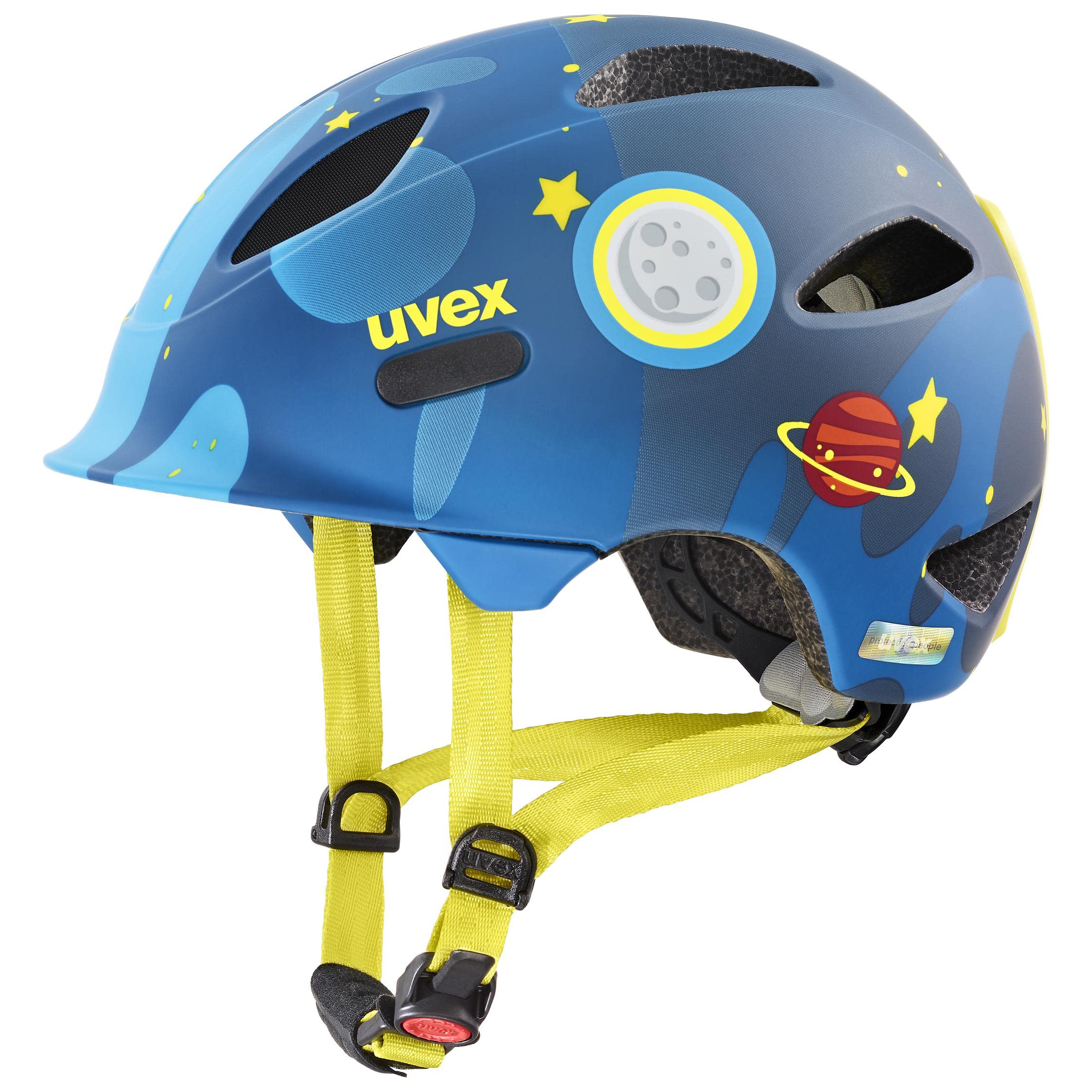 uvex Oyo Style - Lightweight Kids Bike Helmet for Children - Individual Fit - Upgradeable with an LED Light - Deep Space Matt - 45-50 cm