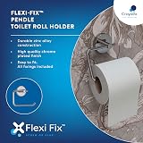 Croydex Pendle Toilet Roll Holder Chrome Zinc Alloy Flexi-Fix Easy Install view 7