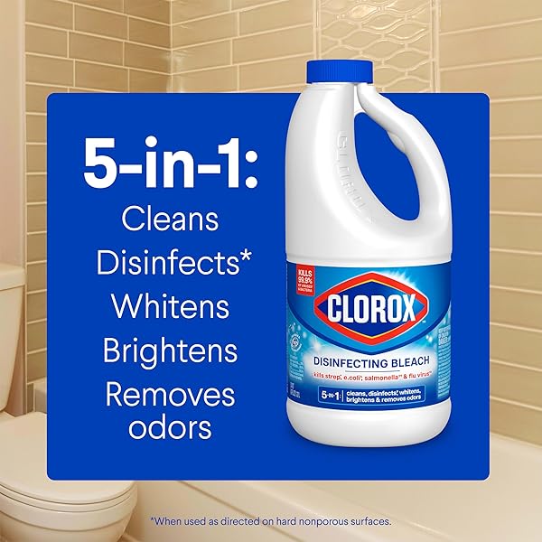 CLOROX DISINFECTING BLEACH, 43 FLUID OUNCES (PACKAGE MAY VARY)