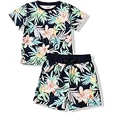 Aalizzwell Toddler Little Boys Short Sleeve T-Shirt Camouflage Shorts Set Summer Clothes Outfits