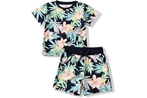 Aalizzwell Toddler Little Boys Short Sleeve T-Shirt Camouflage Shorts Set Summer Clothes Outfits