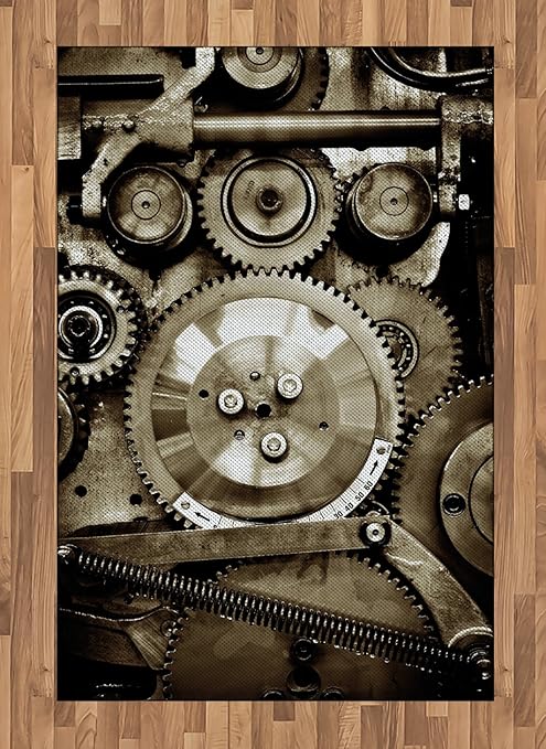 Amazon Com Ambesonne Industrial Area Rug Pieces Of Old Mechanism Close Up Gears View Grunge Antique Cogs Technical Image Print Flat Woven Accent Rug For Living Room Bedroom Dining Room 4 X 5 7 Amazon Com Ambesonne Industrial Area Rug Pieces Of Old Mechanism Close Up Gears View Grunge Antique Cogs Technical Image Print Flat Woven Accent Rug For Living Room Bedroom Dining Room 4 X 5 7