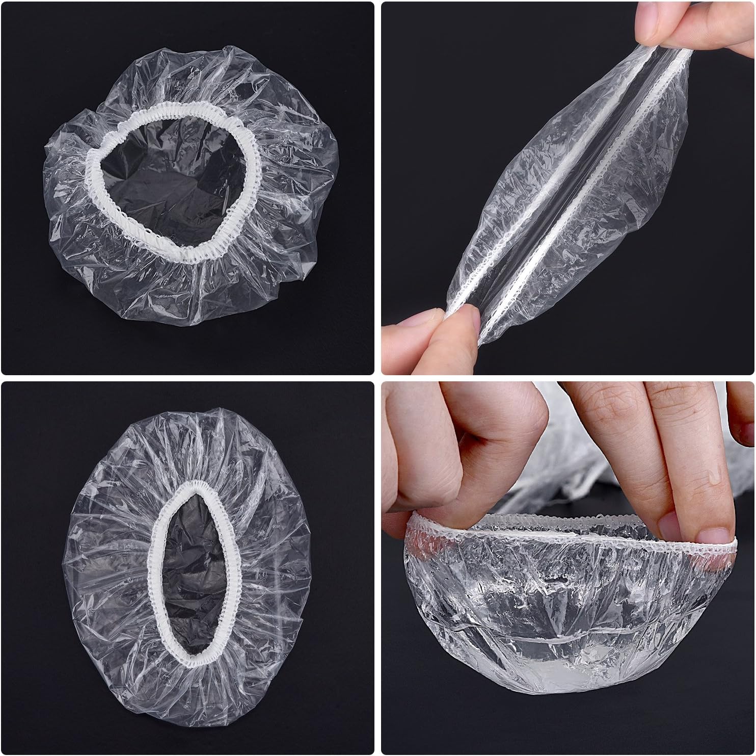 100 Pack Clear Disposable Ear Protectors Waterproof Ear Covers for Hair Dye, Shower, Bathing: Health & Personal Care