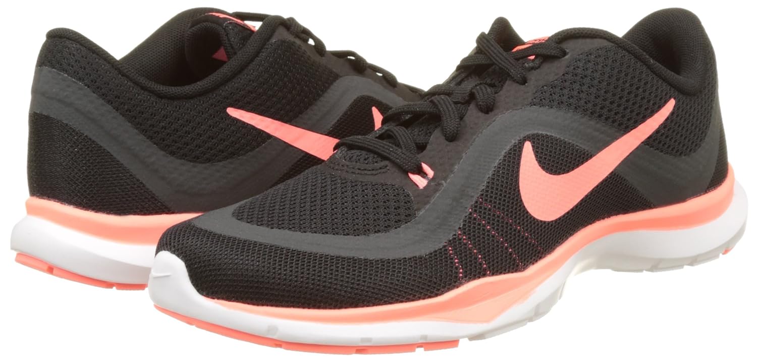 nike women s flex trainer 6 black lava glow anthracite 7.5 b(m) us