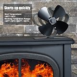 COMBIUBIU 4 Blade Mini Woodburner Stove Fan Silent Heat Powered view 6