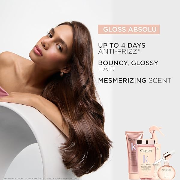 KERASTASE GLOSS ABSOLU HIGH-SHINE ANTI-FRIZZ SHAMPOO – CLEANSES & REVEALS ULTIMATE SHINE, FOR GLOSSY & BOUNCY HAIR, 8.45 FL OZ