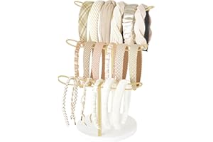Dahey Headband Holder Organizer Metal 3-Tier Hair Hoop Display Stand Headband Organizer Storage Hair Ropes Accessories Bracel
